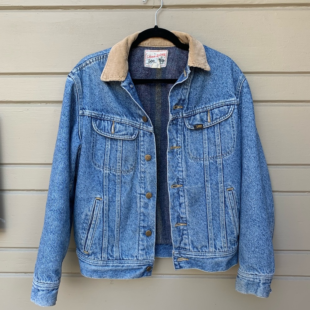 Vintage Lee denim Jacket with corduroy collar